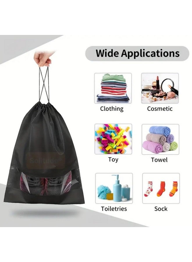 Solitude Shoe Bag for Travel & Storage Travel Organizer for Women & Men Travel Shoe Organizer Dustproof Shoe Bags Pouches Travel Shoe Cover with Transparent Window for Travelling - Pack of 30 - Image 4
