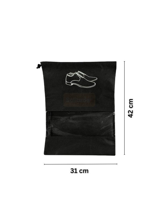 Solitude Shoe Bag for Travel & Storage Travel Organizer for Women & Men Travel Shoe Organizer Dustproof Shoe Bags Pouches Travel Shoe Cover with Transparent Window for Travelling - Pack of 30 - Image 2