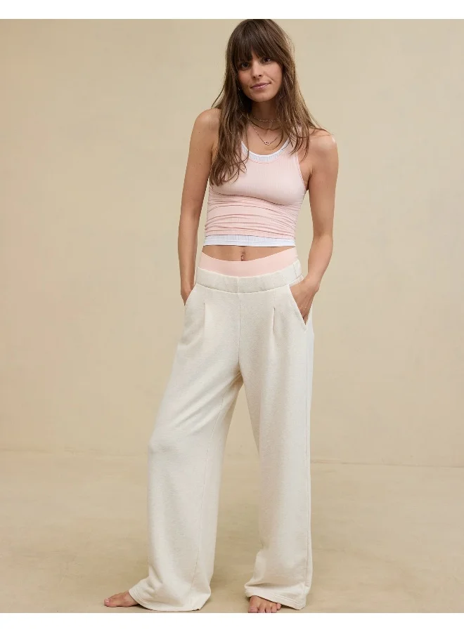 Aerie High Waist Wide Leg Pants