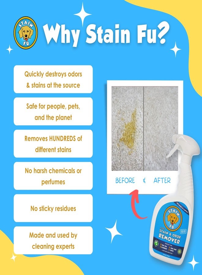STAIN FU مزيل بقع وروائح السجاد STAIN FU Pro Strength يعمل بفعالية مذهلة على أصعب بقع البول والبراز والقيء وحتى النبيذ الأحمر! 24 أونصة سائلة - Image 3