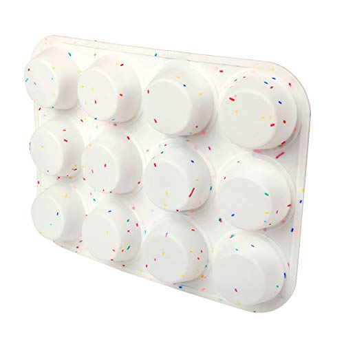 SHEbaking Silicone Muffin Pan Regular 12 Cups Muffin Tin Cupcake Pans for Baking Non-stick Muffin Tray Mold Easy Release,Durable,BPA Free - Image 3