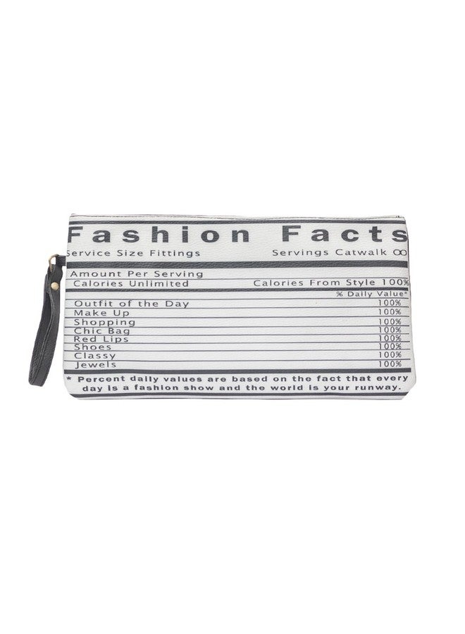 BAND BOX Bandbox Fashion Facts Clutch Sling Bag | Black And White Clutch Sling Bag | Printed Pattern PU Bag - Image 2