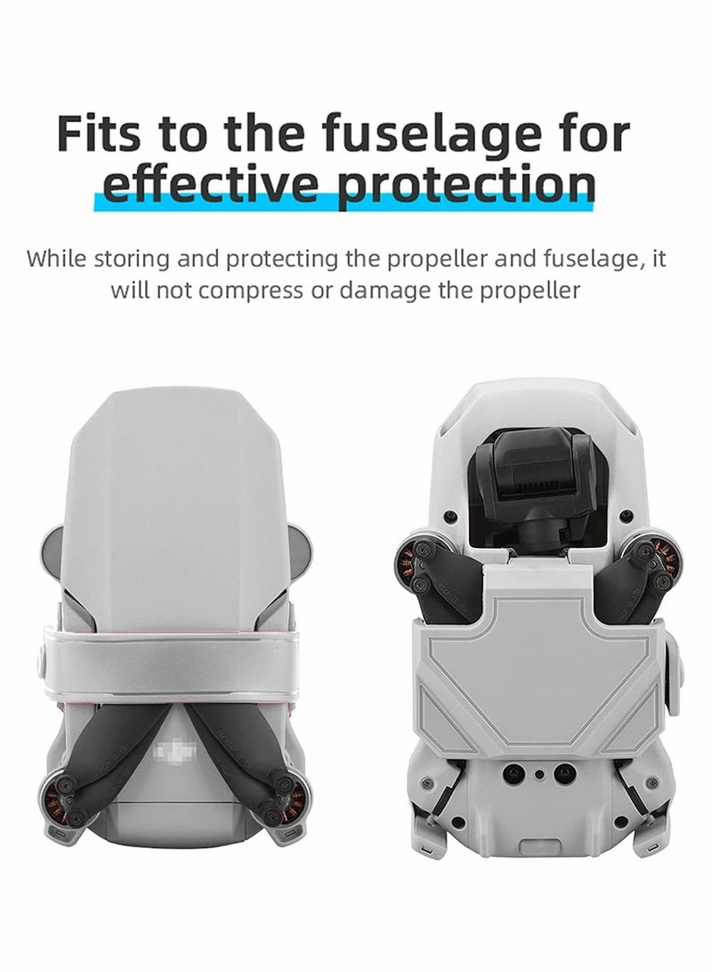 Excefore for DJI Mavic mini, Mini 2, Mini SE Propeller Holder, Silicone Propellers Guard Strap Protector Stabilizer and Propellers Fixator, Props Blades Guard, Drone Accessories (Grey) - Image 3