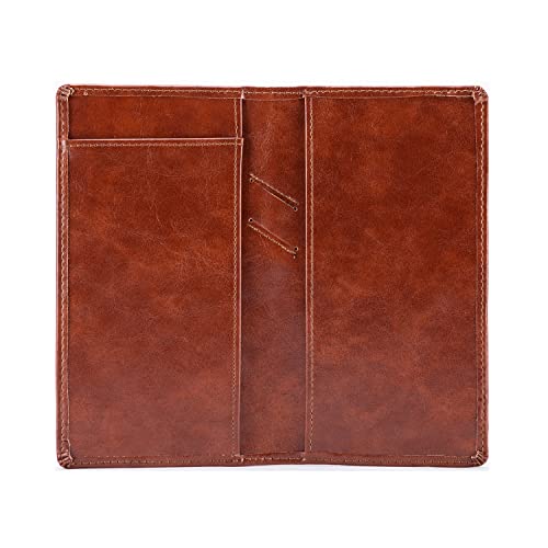 Aurya Leather Checkbook Covers for Personal Checkbook, Checkbook Holder with Free Vinyl Divider, Checkbook Cover for Duplicate Checks for Men and Women - Image 1