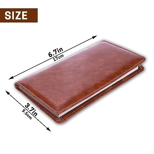 Aurya Leather Checkbook Covers for Personal Checkbook, Checkbook Holder with Free Vinyl Divider, Checkbook Cover for Duplicate Checks for Men and Women - Image 2