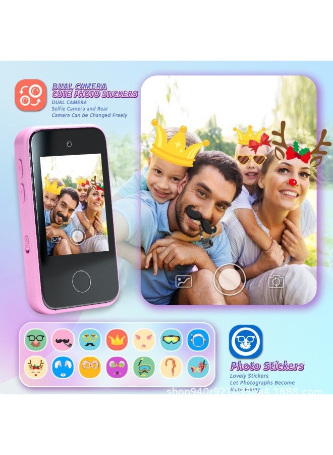 Generic Private Model Children's Mobile Phone 2.8 Inch Camera HD Photo Video Children IPS Touch Unicorn-Body Color:Blue Dinosaur + 8g Card  - Image 4