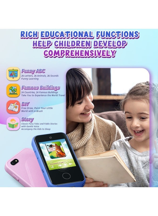 Generic Private Model Children's Mobile Phone 2.8 Inch Camera HD Photo Video Children IPS Touch Unicorn-Body Color:Blue Dinosaur + 8g Card  - Image 5