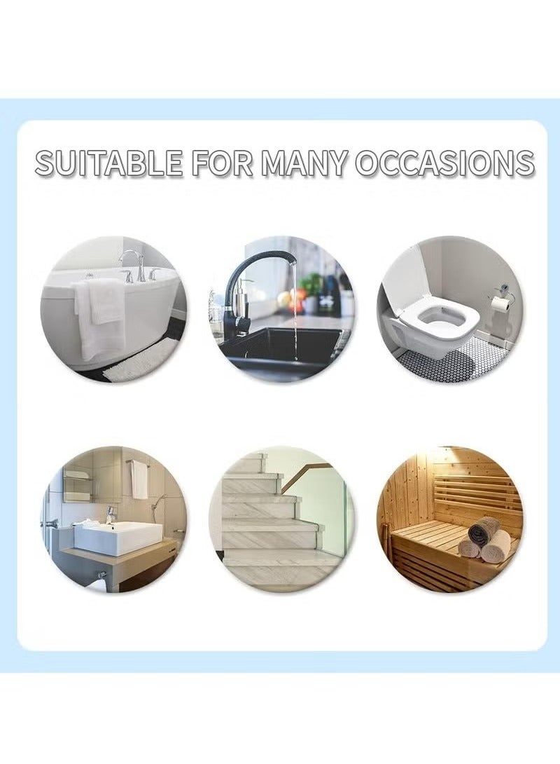 24 Pcs Non-Slip Strip Shower Stickers, Type S Bath Anti Slip Stickers for Bath Tub Shower Stairs - Image 4