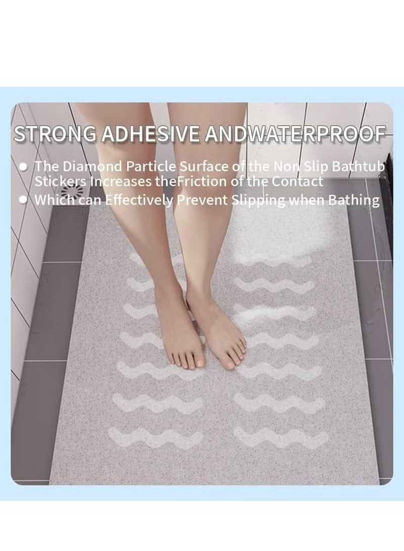 24 Pcs Non-Slip Strip Shower Stickers, Type S Bath Anti Slip Stickers for Bath Tub Shower Stairs - Image 2