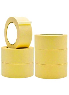 MARKQ Automotive Masking Tape 2 inch x 20 yards Refinish Auto Body Paint Tape for Cars Vehicles Auto Paint Supplies [6 Rolls]  - Image 1