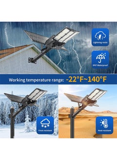 Sunbmebge 5000W Solar Street Lights Outdoor,Commercial Solar Parking Lot Lights Dusk to Dawn IP67,Solar Outdoor Light with Motion Sensor and Remote Control,Solar Security Flood Lights for Yard,Basketball Court  - Image 3