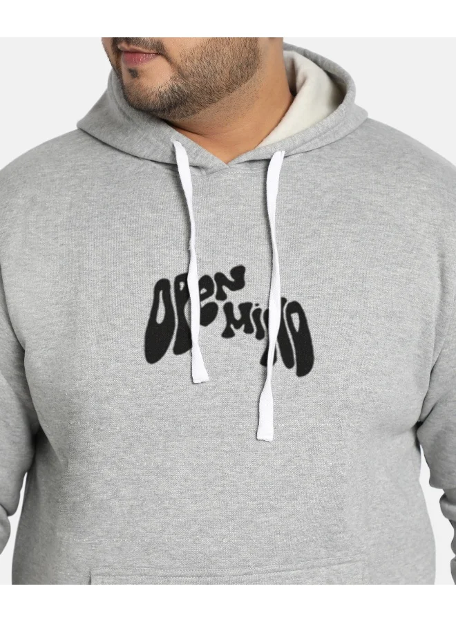 Instafab Plus Instafab Plus Men's Grey Open Mind Hoodie