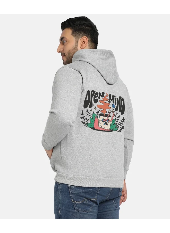 Instafab Plus Instafab Plus Men's Grey Open Mind Hoodie
