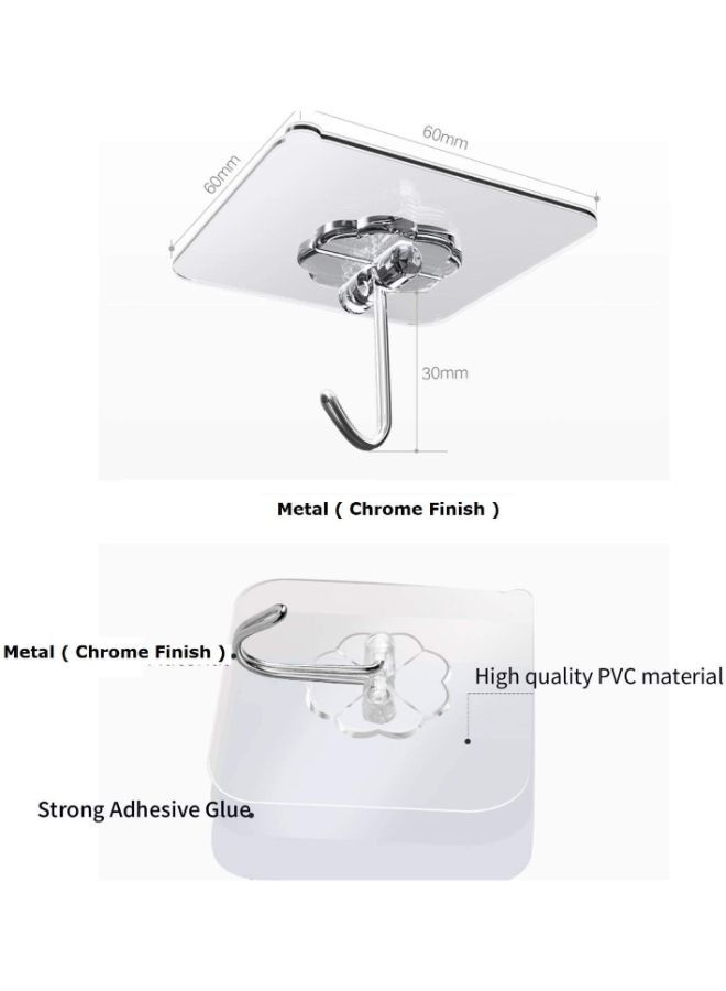 EasyLife 10 Pieces Adhesive Sticker Plastic Hook for Home - Image 2