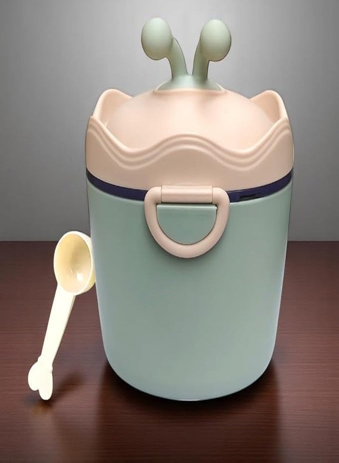 علبة تخزين حليب الأطفال CRADLEVE مع ملعقة ومقياس مستوى | حاوية طعام أطفال محمولة خالية من مادة BPA | علبة متعددة الوظائف لحليب الأطفال والوجبات الخفيفة والفواكه للأطفال حديثي الولادة والأطفال الصغار (أخضر) - Image 1