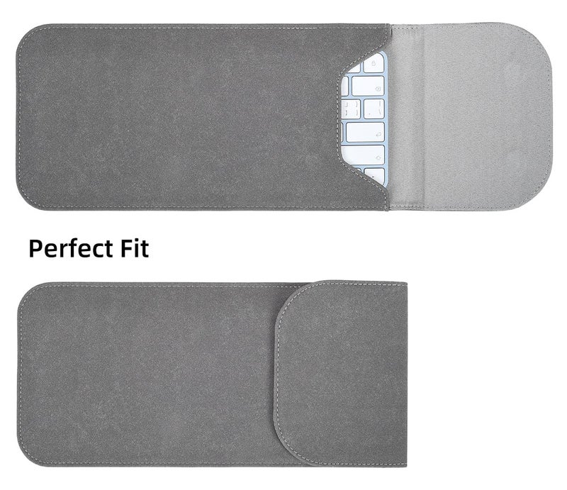 CaseBuy Premium Leather Keyboard Cover Sleeve for 2024 2023 2021 Apple iMac 24 inch M4 M3 M1 Magic Keyboard w/Out Touch ID A2449 A2450 Wireless Magic Keyboard 2 Accessories Case Pouch, Space Grey - Image 5