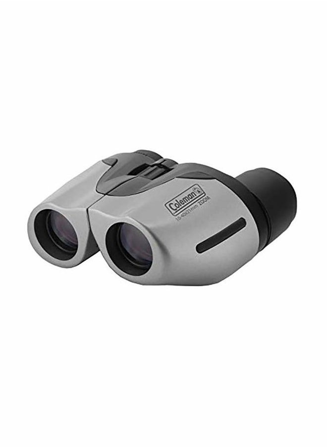 Coleman 10-40x21 Compact Weather Resistant Porro Prism Zoom Binoculars, Silver (CZ104021) 