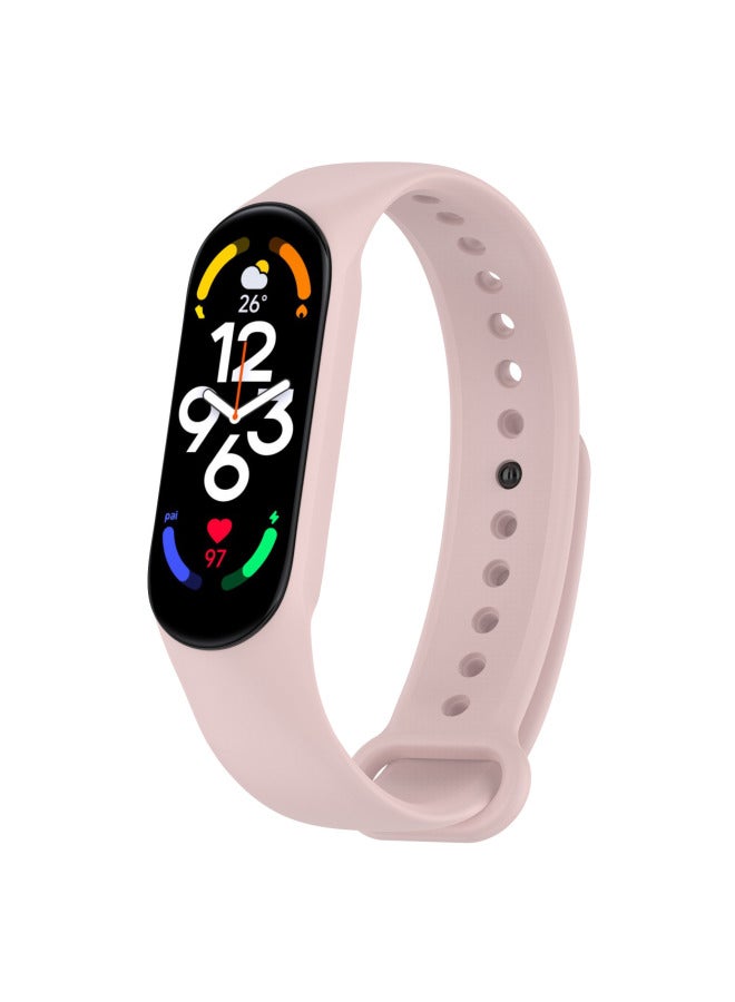 Suitable For Mi Band 7 Strap Mi7/6/5/4/3 Generation Mi Band 7 Strap Mi Band 7 Strap-Color:Lotus Root Pink  - Image 1