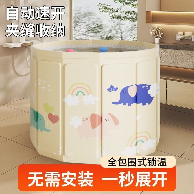 Installation-Free Bath Bucket Foldable Bath Bucket Full Body Adult Household Thickened Bath Bucket Small Apartment - Image 2