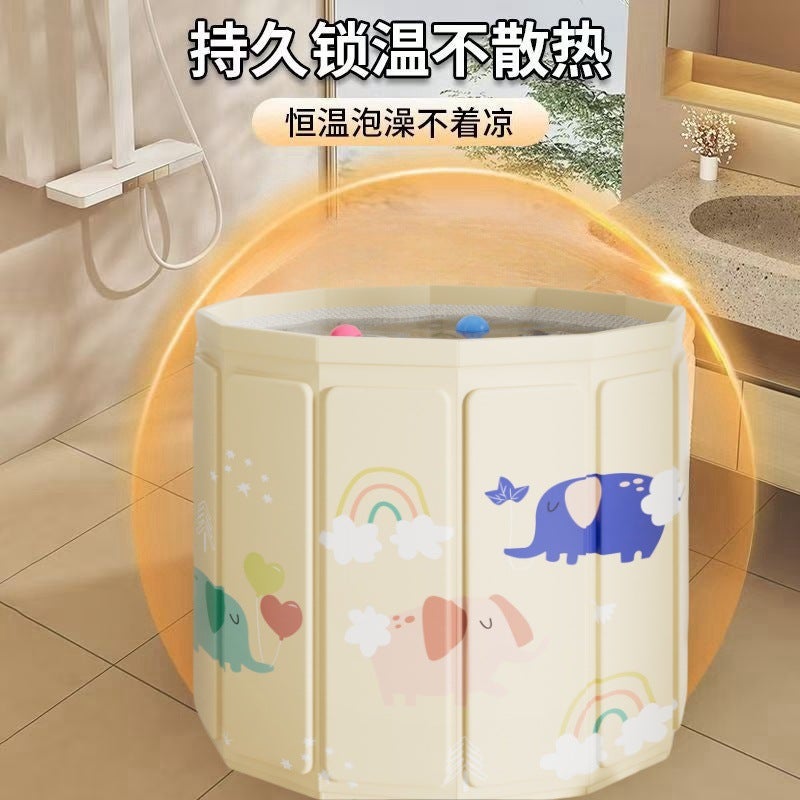 Installation-Free Bath Bucket Foldable Bath Bucket Full Body Adult Household Thickened Bath Bucket Small Apartment - Image 3