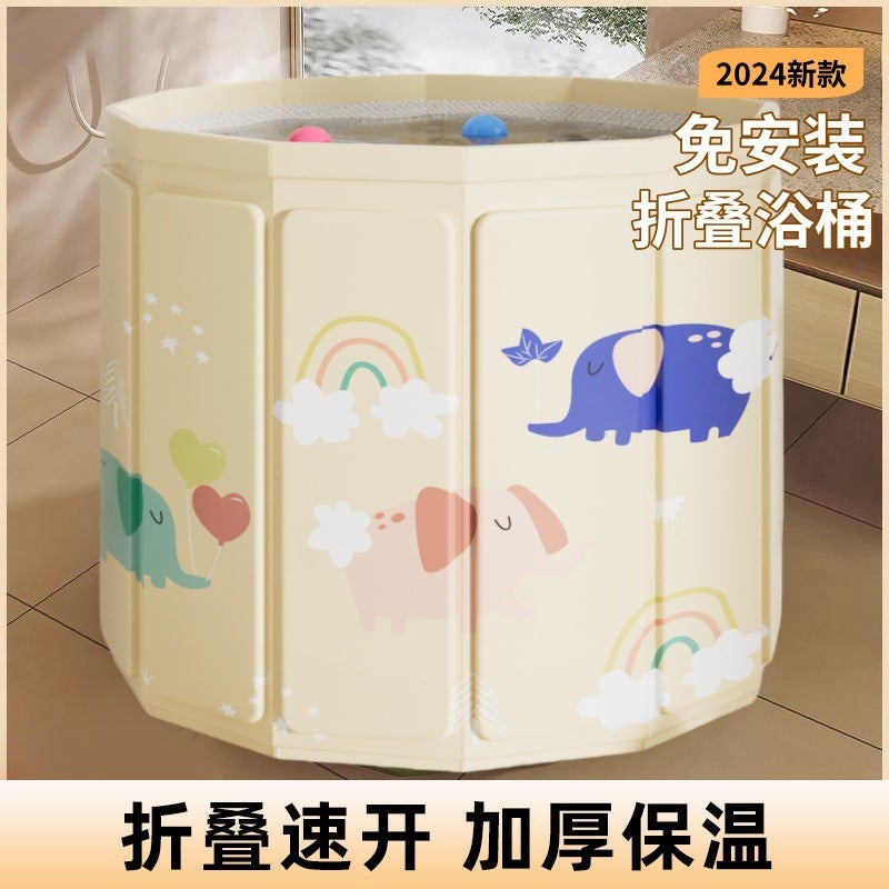 Installation-Free Bath Bucket Foldable Bath Bucket Full Body Adult Household Thickened Bath Bucket Small Apartment - Image 4