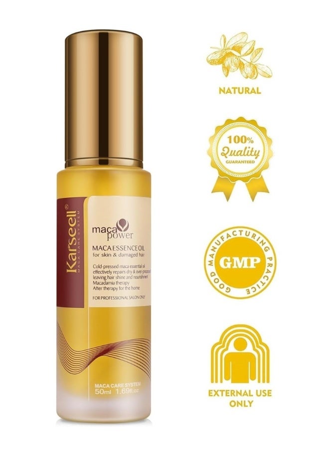 كارسيل زيت الأركان المغربي للعناية بالشعر، زيت أركان خفيف مكرر بالطريقة الباردة لعلاج الشعر الجاف والتالف، 50 مل - Image 3