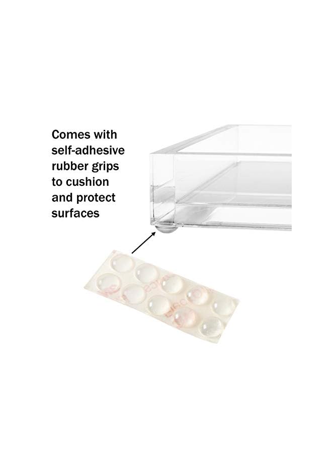 Raxoom World  Acrylic Catchall Tray  Decorative Clear Rectangular Modern Minimalist Valet Organizer For Bedside, Bathroom Or Office Storage - Image 3