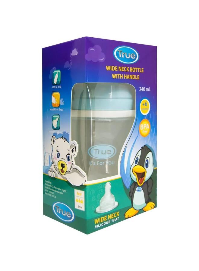 True Bottle with Handle 240ml 6m+ – Blue - Image 1
