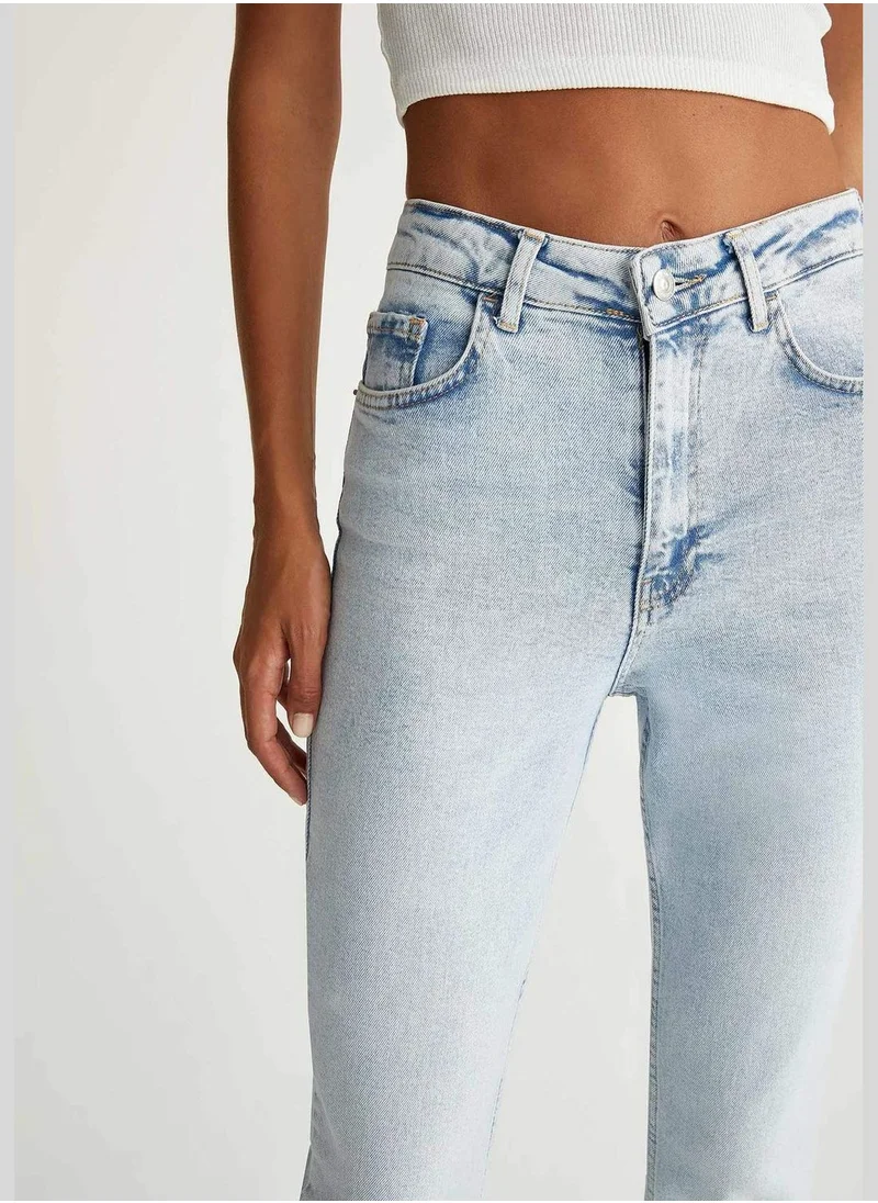 DeFacto Woman Straight Fit Denim Trousers