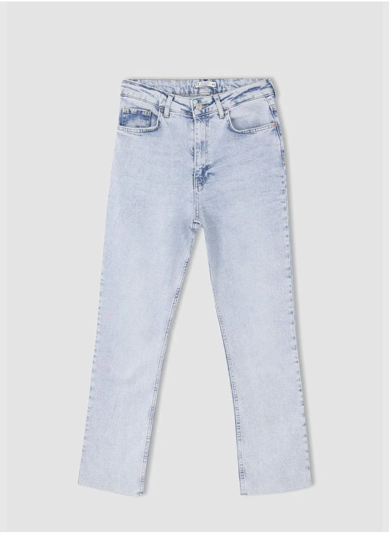 DeFacto Woman Straight Fit Denim Trousers