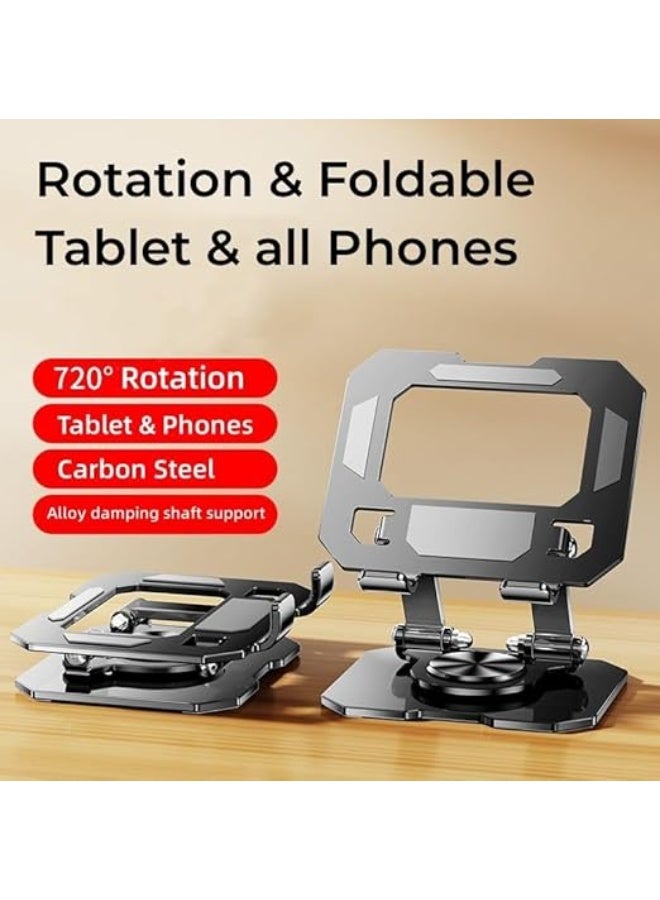 Tablet Holder, iPad, 360 Degree Rotating Base, Foldable and Adjustable, for Desk Compatible with Pro Air Mini 4 to 12.9 - Image 2