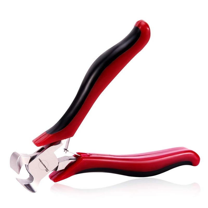 SPEEDWOX 4 Inch End Nippers Mini End Cutting Pliers with Spring Pull Nails Wire Cutting Function Professional Jewelry Making Shoe Repair Tool
