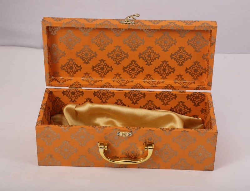 ACL Creations Gift Basket MDF Basket MDF Tray MDF Hamper Basket for Diwali Hampers Corporate Gifting Wedding Packaging Birthday Hampers Gift Hamper 3 Jar Box orange Design - Image 3