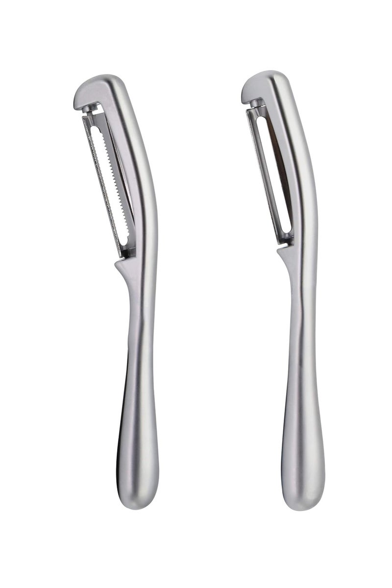 مجموعة من 2 مقشرة مطبخ – شفرة من الستانلس ستيل - Image 1