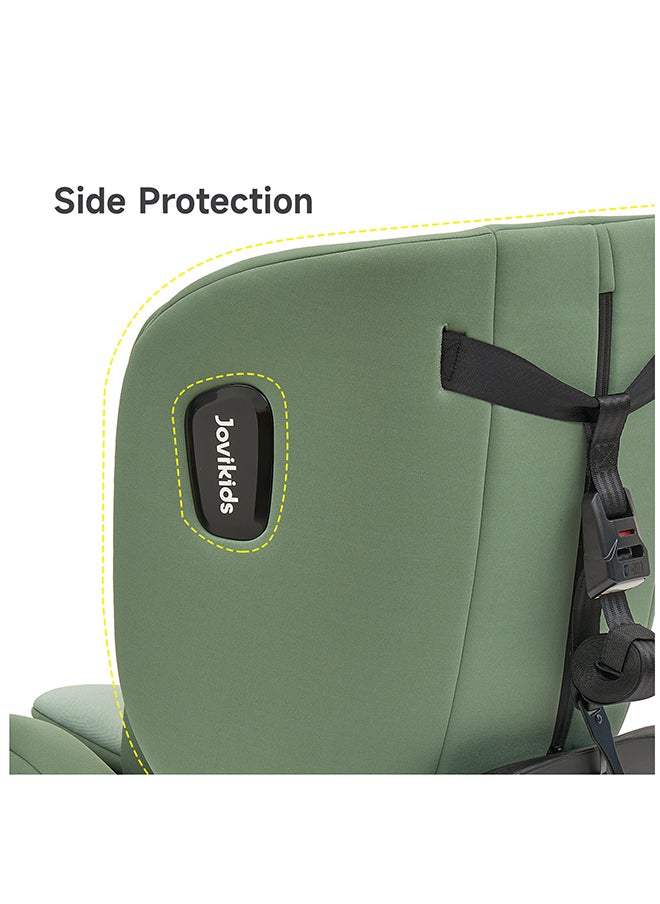 Jovikids - Rotating Ranger TT ISOFIX Car Seat 360° For Baby, 40 - 150 CM, 0 - 12 Years, ECE R129/E4 I-Size, Fixations ISOFIX, Top Tether - Green - Image 1