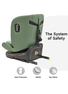 Jovikids Rotating Ranger TT ISOFIX Car Seat 360° For Baby, 40 - 150 CM, 0 - 12 Years, ECE R129/E4 I-Size, Fixations ISOFIX, Top Tether - Green  - Image 5