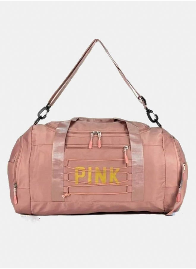 ماركة غير محددة Talha Gym Bag, Travel Bag Sport Duffel Bag with Wet Pocket, Gym Duffle Bag Foldable Men Women Travel Fitness Holdall Barrel Sports Overnight Weekender Bags for Gym Travel Swimming (pink)  - Image 1