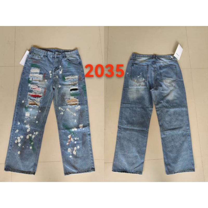 Unisex Casual Daily Denim Jeans - Image 1