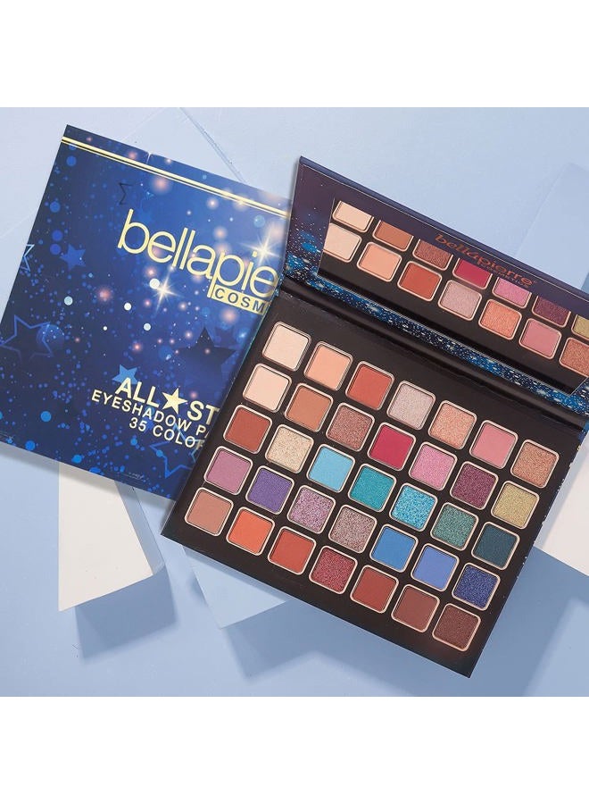 BellaPierre لوحة ظلال العيون All-Stars | 35 لون بتشطيبات مطفية، ساتينية، لامعة، وورقية | خالية من المواد السامة والبارابين | نباتية وخالية من القسوة - Image 2