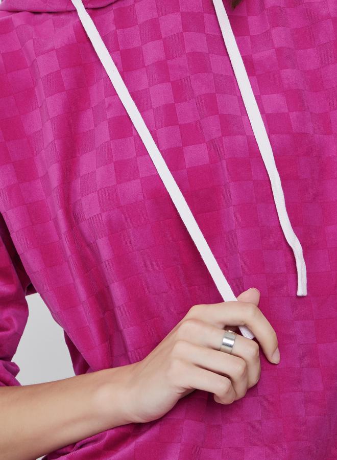 ستايلي هودي واسع بتفاصيل بارزة الملمس - Image 3