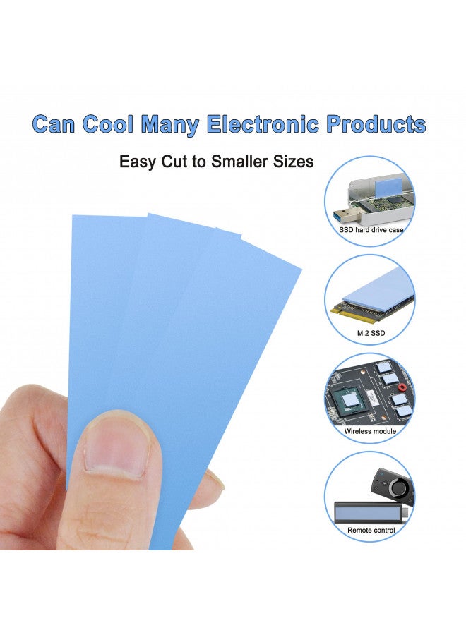 A ADWITS [ 6-Pack ] Thermal Conductive Silicone Pads, Soft Safe Simple to Apply for SSD CPU GPU LED IC Chipset Cooling -Blue - Image 4