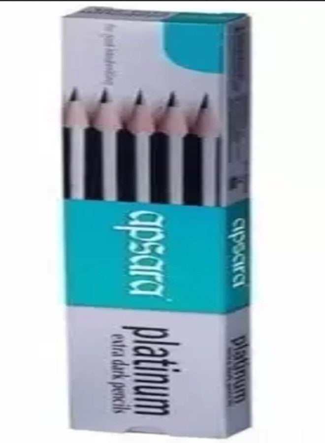 Apsara Platinum Extra Dark Pencil (Pack of 50 Pencils) Pencil (Set of 5, Black)