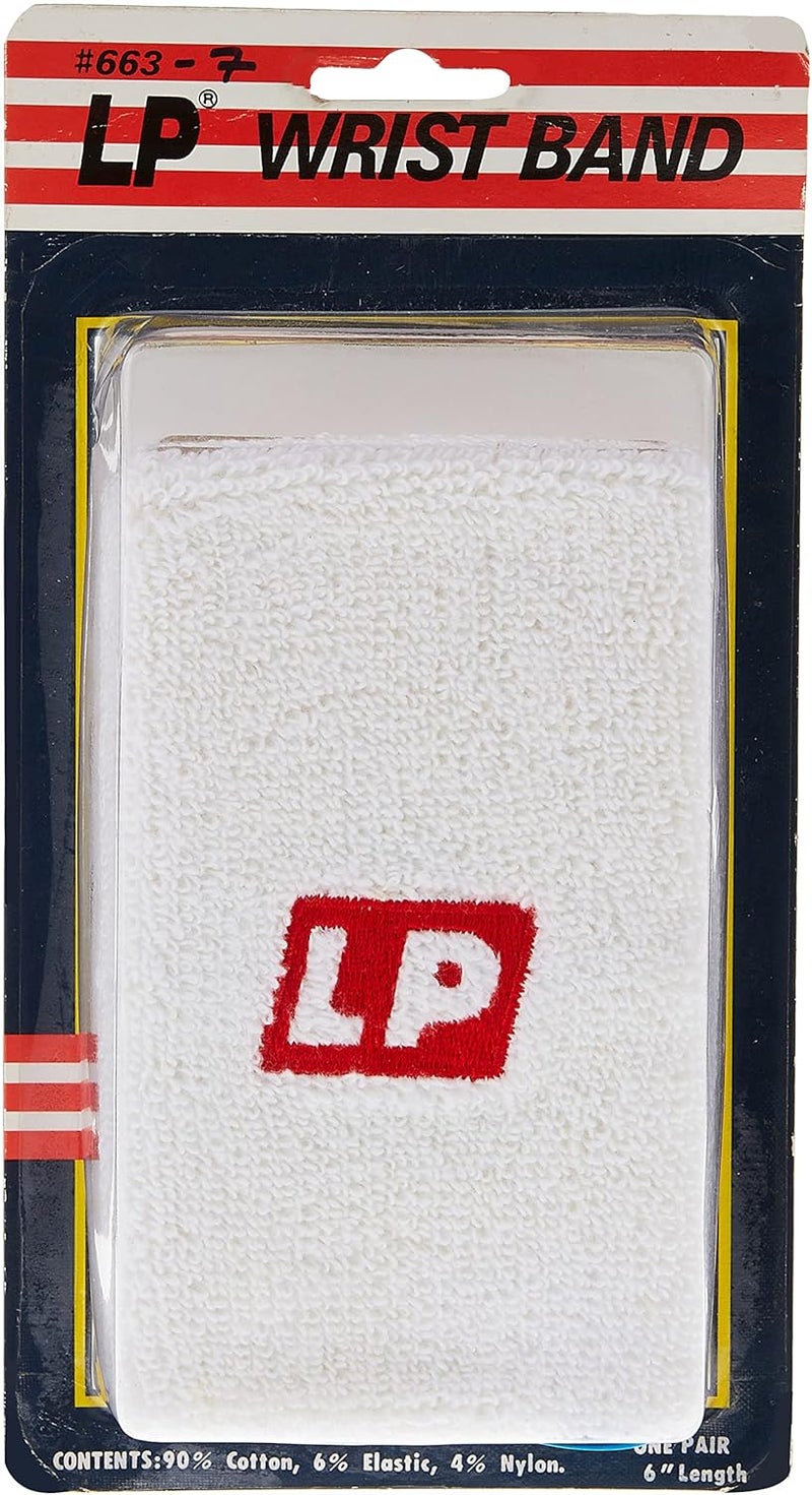 LP Support 663 Sweat Wrist Bands Pair, White