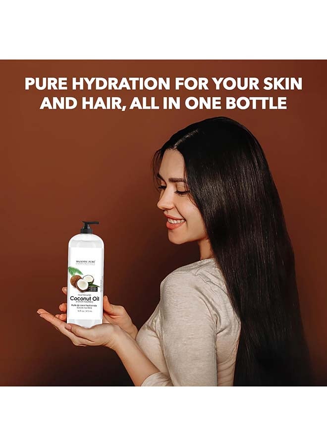 Majestic Pure Fractionated Coconut Oil | Relaxing Massage Oil For Massage Therapy | Liquid Coconut Oil For Diluting Essential Oils | Coconut Oil For Skin, Lip, Body, Hair Oil, Moisturizer | 473 Ml - Image 2