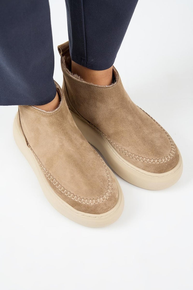 Manijero (Carolina) Women's Leather Fur Mini Mink Boots  - Image 3