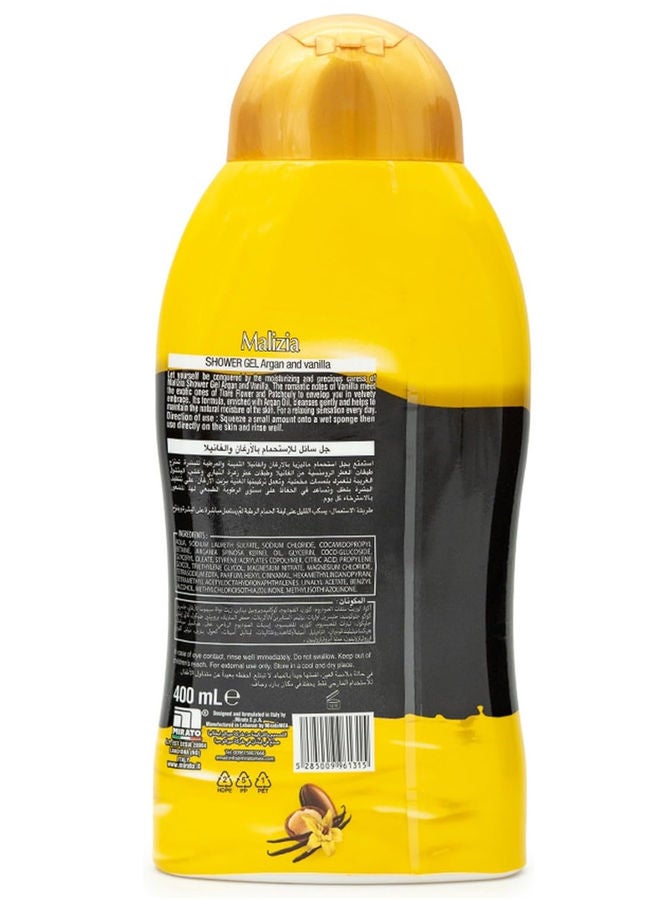 Malizia Shower Gel Argan & Vanila 2x400ml - Image 2