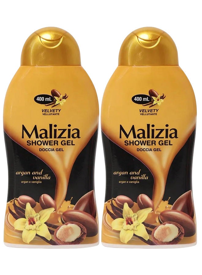 Malizia Shower Gel Argan & Vanila 2x400ml - Image 1