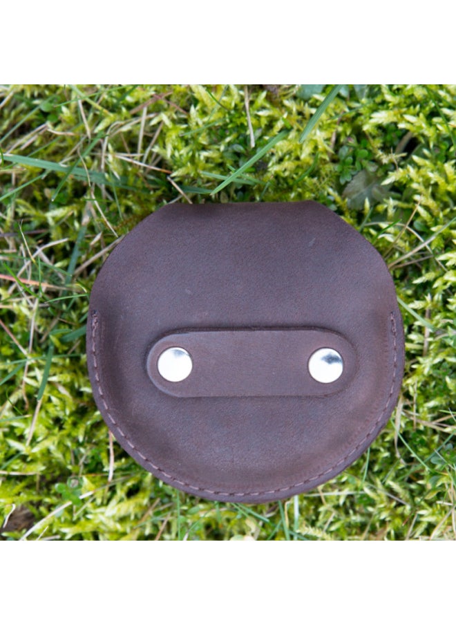 Generic - Leather Camera Lens Cover Bag Outdoor Portable Camera Lens Cover Bag Camera Tool Cover Storage Bag-Color:Dark Brown - Image 1