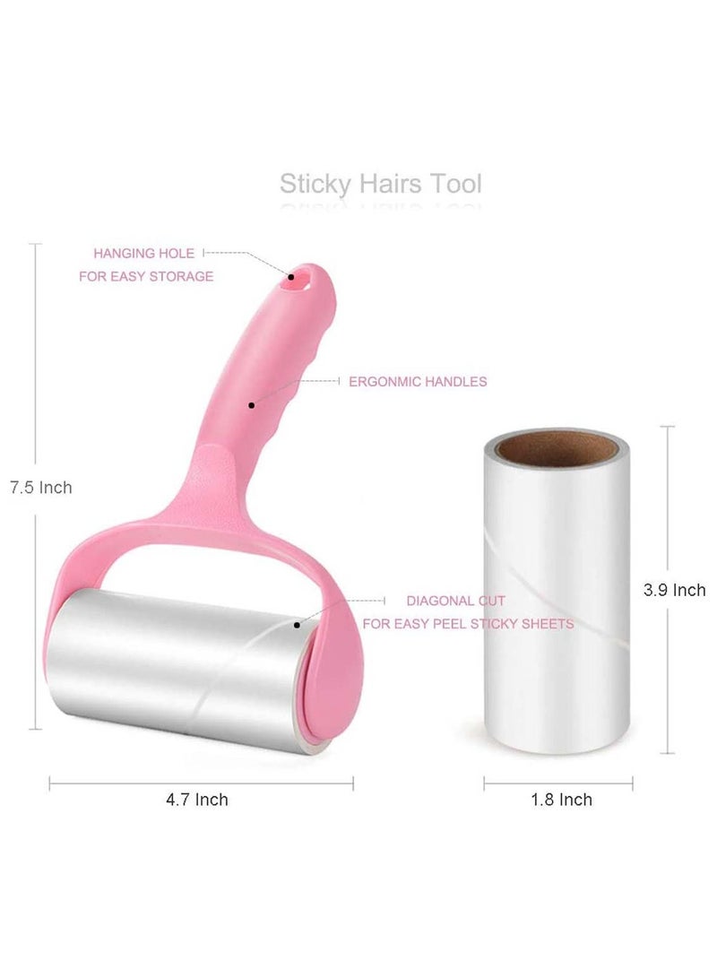 Zikra Lint Roller 300 Sheets Lint Roller for Clothes Pet Hair Remover Extra Sticky Lint Remover Brush Clothes Cleaner Roller for Carpet Furniture Rugs Sofa 1 Roller 5 Refills - Image 2