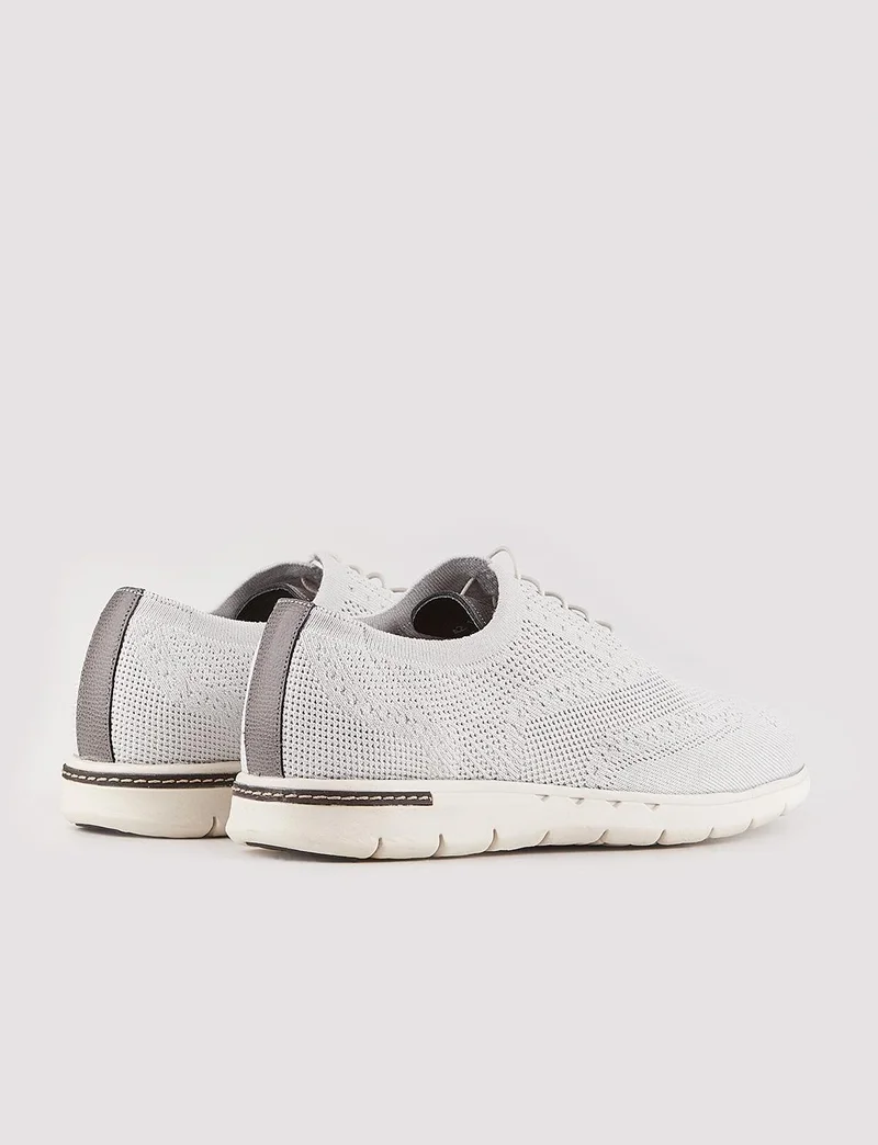 Cabani Men's Knitwear Gray Lace-Up Casual Shoes